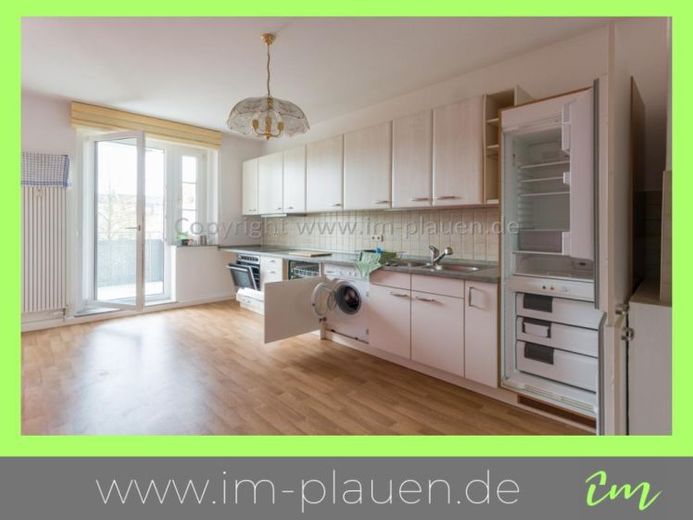 EBK – Süd-Balkon – Bad mit Fenster | 2-Zimmer-Wohnung Plauen Haselbrunn – Foto 1