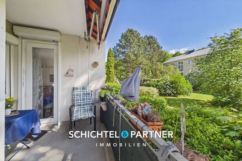Huchting | Gepflegte 3-Zimmer-Wohnung im Hochparterre mit Balkon – S&amp;P | Balkon