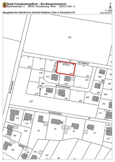 Bauplatz II für Ein- oder Mehrfamilienhaus "Am Obsthof 61" – Am Obsthof Flurstück 213