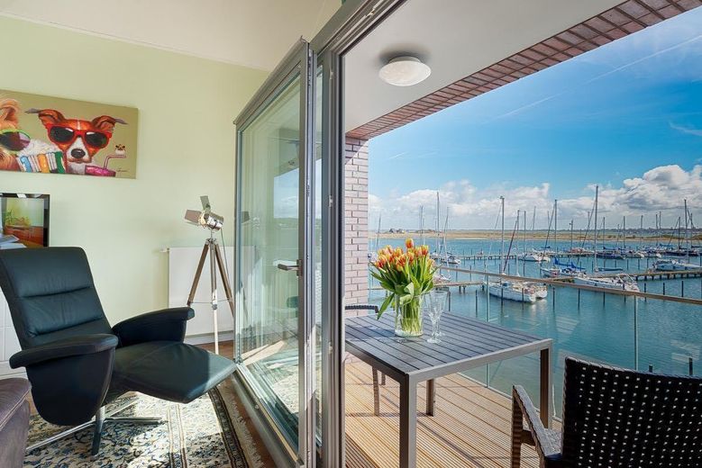 Aussicht Balkon Jachthafen