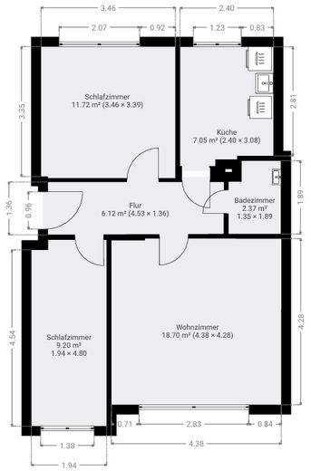 Frisch modernisierte 3-Zimmer-Wohnung in Altstadtnähe – फोटो 13