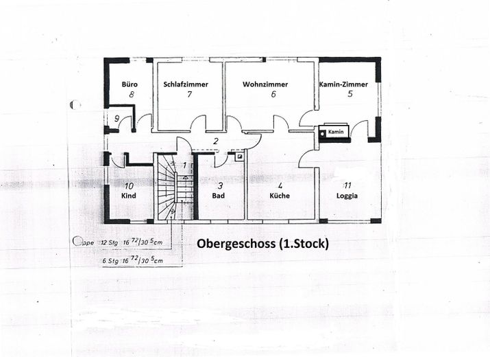 REDUZIERT:  Top Mehr-Familien-Haus in 1a Lage von Bruchsal - von Privat – 1.OG: 5 Zimmer Kü Bad Loggia