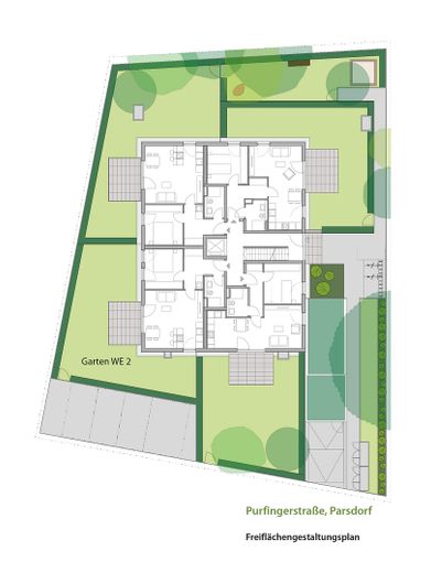 Bezugsfertig: Neubau EG mit Terrasse/Garten + EBK in Parsdorf bei München | KfW-40-QNG-WE 02 – Freiflächen