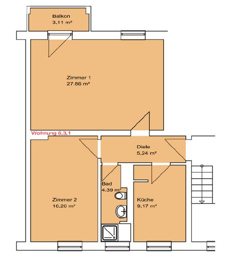 2-Raum Wohnung / Stadtfeld West / 65m² – Foto 9
