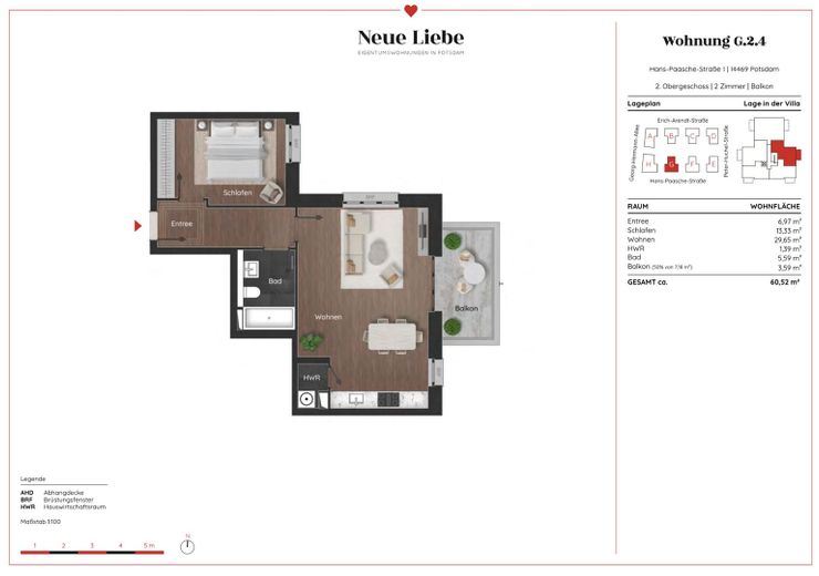 Grundriss der Wohnung