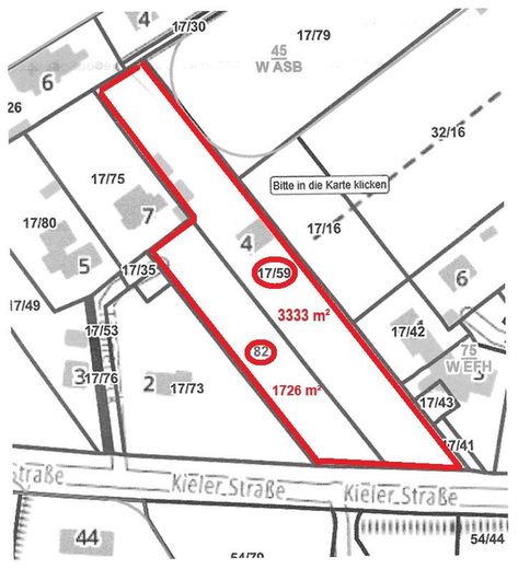 5059m² Baugrundstück (teilbar) mit zauberhaftem, kleinem Haus! – Lageplan