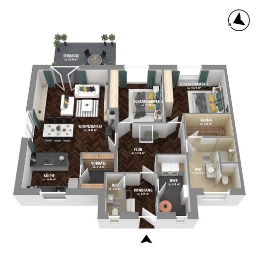 Demi-maison bungalow haut de gamme avec cuisine équipée et sauna – situation attractive et calme à Barum – Photo 15