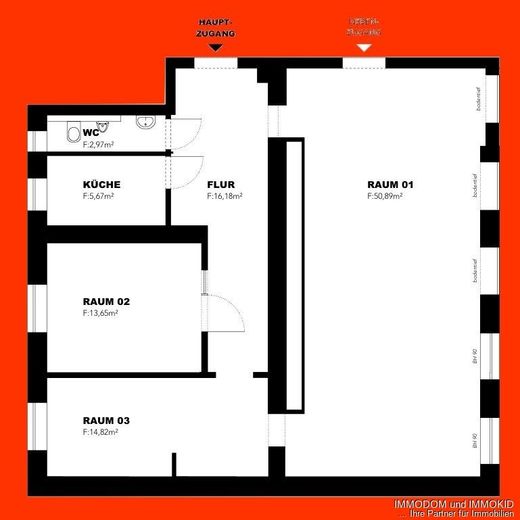 Schönes Büro für Architekten, Ingenieure, Versicherungsagenten o.ä. mit PKW-SP &amp; Wallbox im Hof zu vermieten! – Grundriss