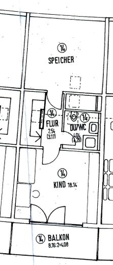 Dachgeschoss, Zi. zweigeteilt
