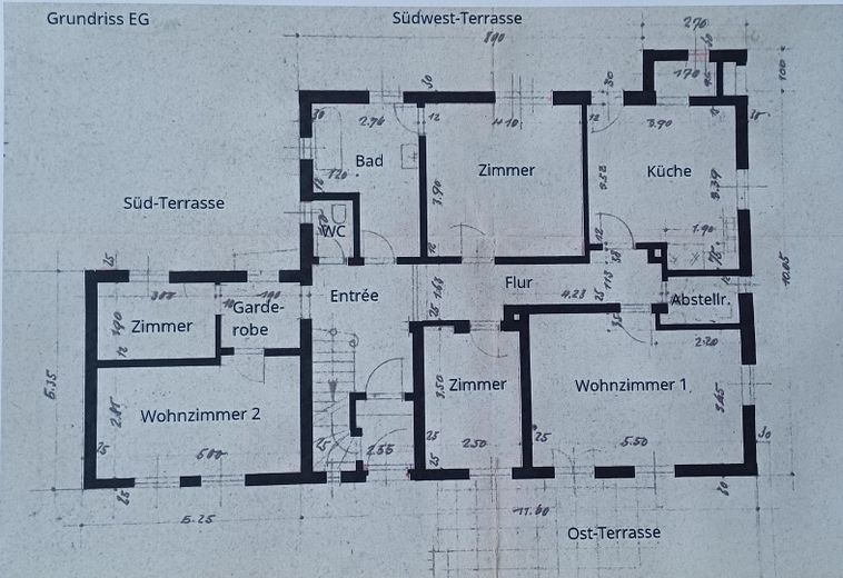 Großes Einfamilienhaus / Mehrgenerationenhaus in traumhafter Lage – Grundriss Erdgeschoss