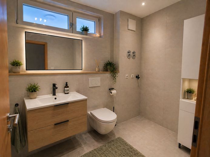Bad mit Badewanne Staging