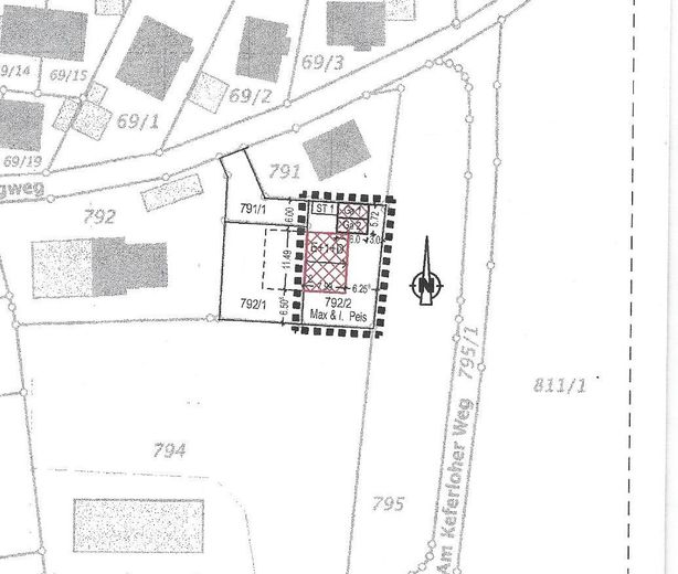 Lage der DH-Hälfte und Garage