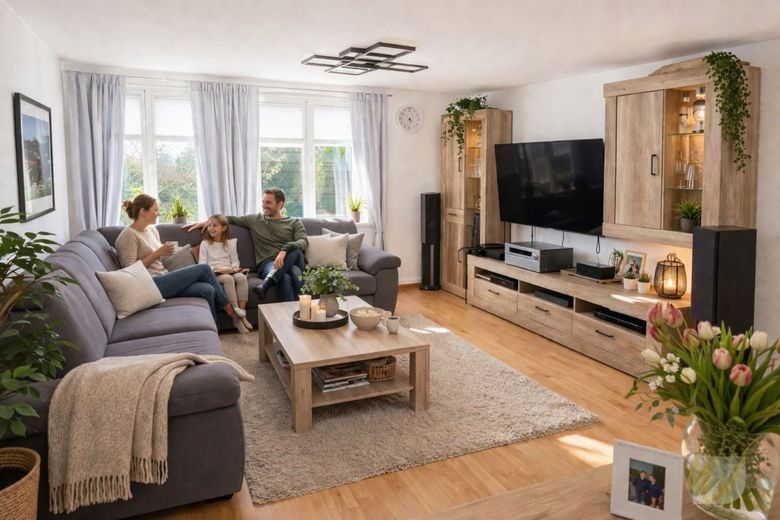 Charmantes Schieferhaus mit historischem Flair - liebevoll modernisiert und sofort zum Verlieben – Wohnzimmer