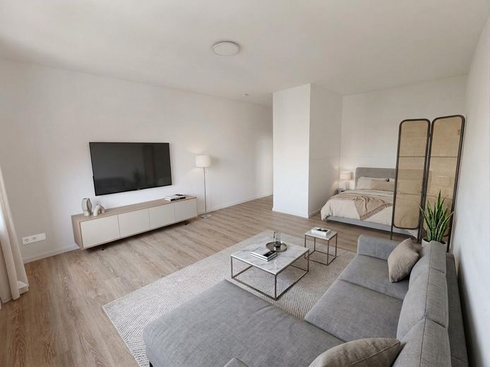 Charmantes 1,5 Zimmer Appartment mit Pantry Küche und KFZ Stellplatz - Frei nach Absprache – Wohn-/Schlafbereich KI Bsp.