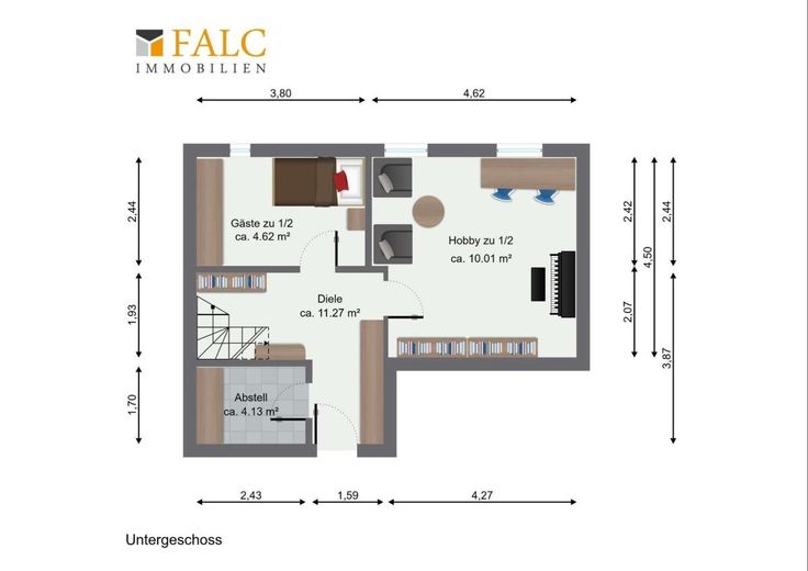 Casa nella casa - appartamento maisonette con giardino in posizione top - tranquillità, spazio e qualità della vita – Grundriss UG