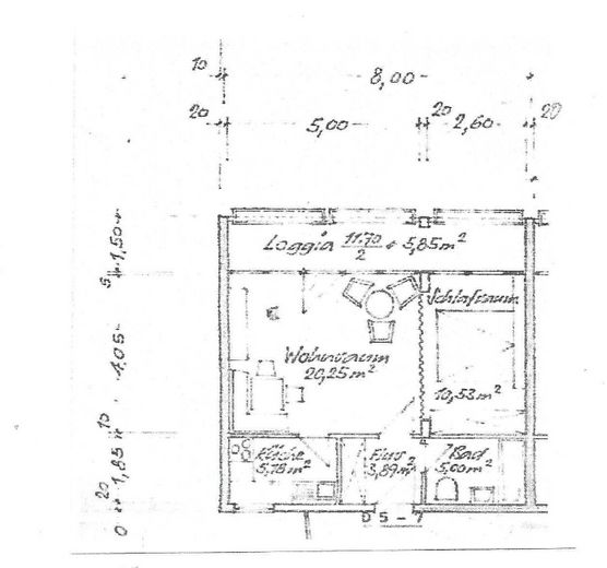Vendita da privato – appartamento di 2 locali appena ristrutturato a Ingolstadt – Grundriss 