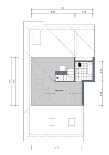 Grundriss (obere Ebene)