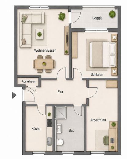 Wie neu: Modernisierte 3-Zimmer-Wohnung mit hochwertiger Küche in ruhiger Lage. – Foto 11