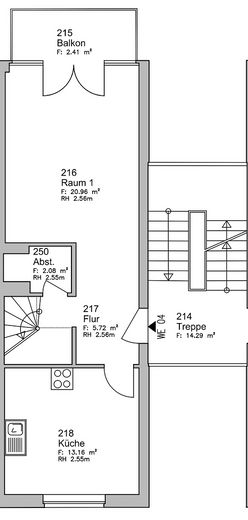 Jasny, 3-pokojowy apartament dwupoziomowy z dużym balkonem, kilka minut od dworca – Erstes Geschoss