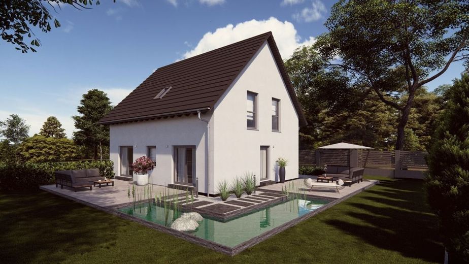MODERN UND KOMFORTABEL WOHNEN UNTER EINEM DACH – Ansicht Garten