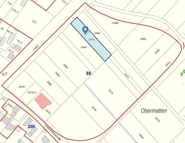 Terrain dans la future zone commerciale "Obermatten" à Tunsel – Obermatten_Gebiet
