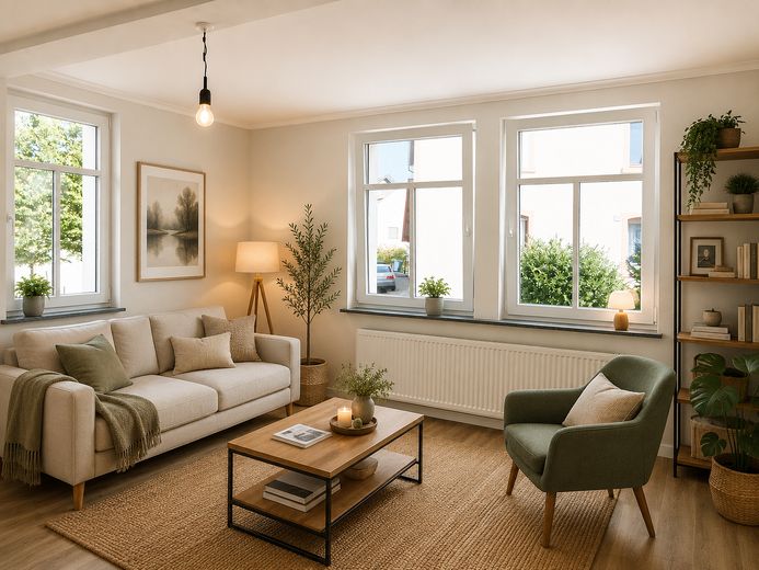 Wohnhaus in Idstein-Heftrich mit großem Innenhof, Scheune und Nebengebäuden – Wohnzimmer Beispiel