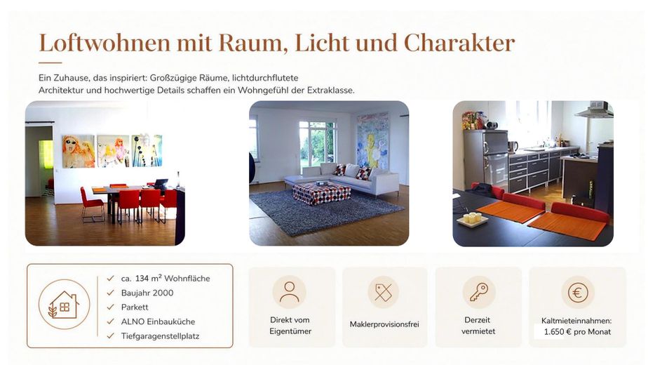 XXL loft with 134 m² living space, terrace & 170 m² private garden – Foto 2