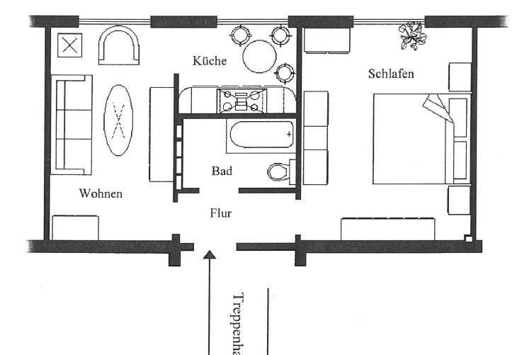 Vacant 2-room apartment | freshly renovated | raised ground floor | garden view | no commission – Foto 14