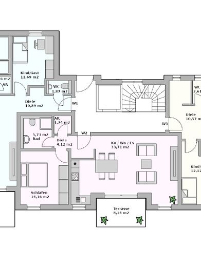 Grundriss WE 2