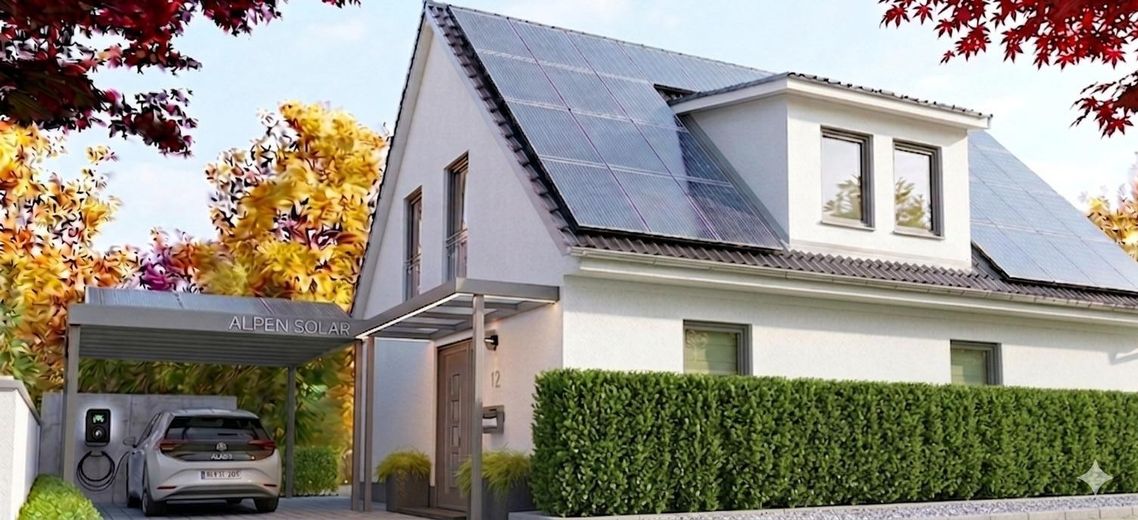 Baugrundstück für EFH, mit Bestand & Vorbescheid – Bauplanvorlage (Westansicht)