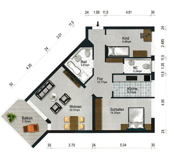 Vrij van commissie: 3-kamer appartement op toplocatie – Foto 20