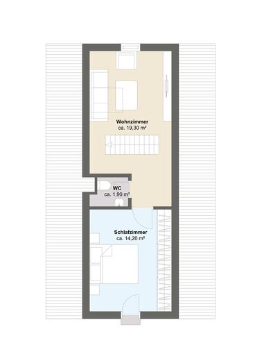 Kernsaniertes ZFH – 2 vermietbare Whg., Energieklasse A, 1.450 € Sollmiete – DG Grundriss