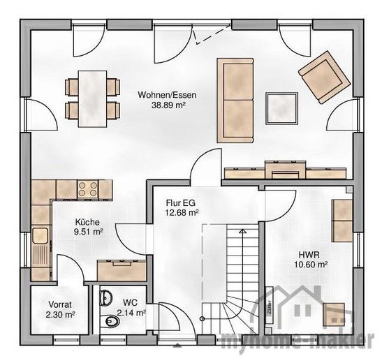 neues Exklusives Einfamilienhaus mit frischen Look Ihrer eigenen vier Wänden in Stein – EG Trento