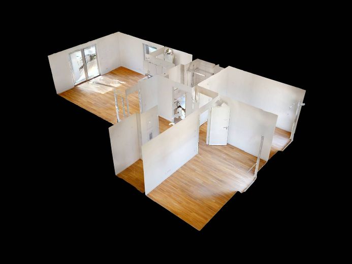 Appartement neuf moderne de 3 pièces avec cuisine équipée et BALCON ensoleillé – 3D-Ansicht Grundriss