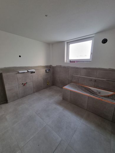 Blick ins Bad - noch unfertig