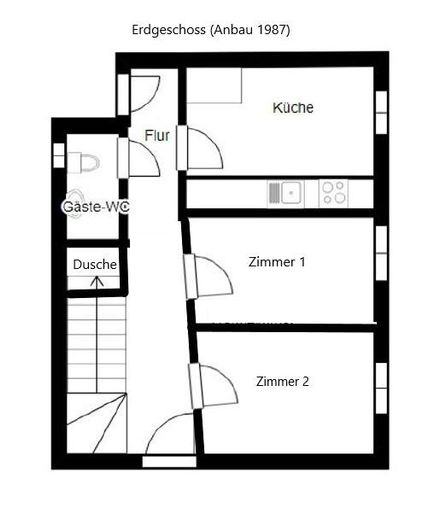 PRECIO REDUCIDO: Dos terrenos con tres casas y potencial de desarrollo – Haus 2 - EG