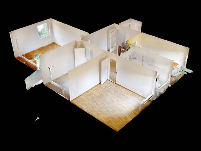 Appartement spacieux de 3 pièces avec BALCON et CUISINE INTÉGRÉE – 3D-Ansicht Grundriss