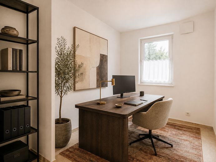 Letzte Gelegenheit- energieeffiziente Garten-Maisonett mit 5 Zimmern und über 100 m² Privat-Garten – Home-Office