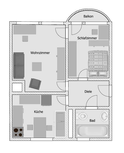2-Zimmerwohnung mit Balkon in Frankfurt - Eschersheim | zur Miete – Foto 7
