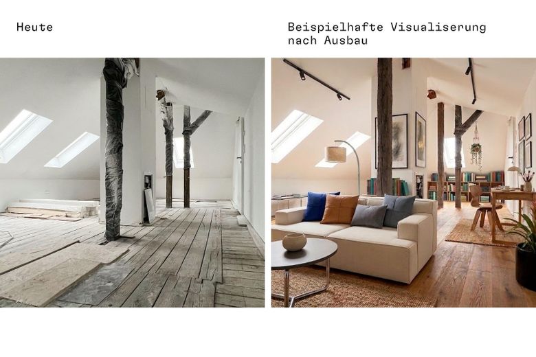 Das MENDEL_3-Zi-Whg UND genehmigtes Dachgeschoss zum Ausbau (bis 114 m²) – MENDEL_WE12_DG-Staging_Bild2