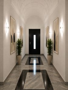 3-Zi. Wohnung + Balkon + Keller + Garten + Aufzug – Hauseingang
