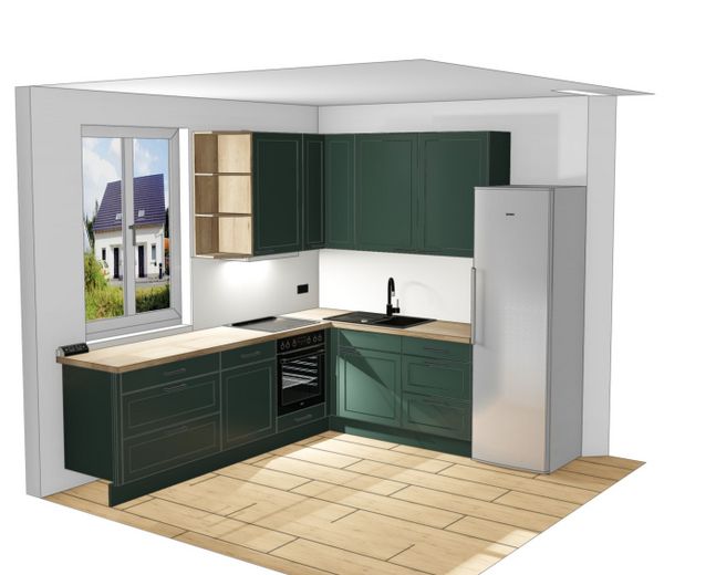 Skizze Küche ohne Kühlschrank