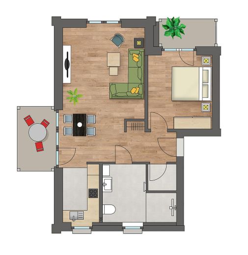 Fischerhude - Quelkhorn Barierefreie EG-Neubauwohnung in KfW 40 Ausführung, bezugsfertig – Wohnungsgrundriss