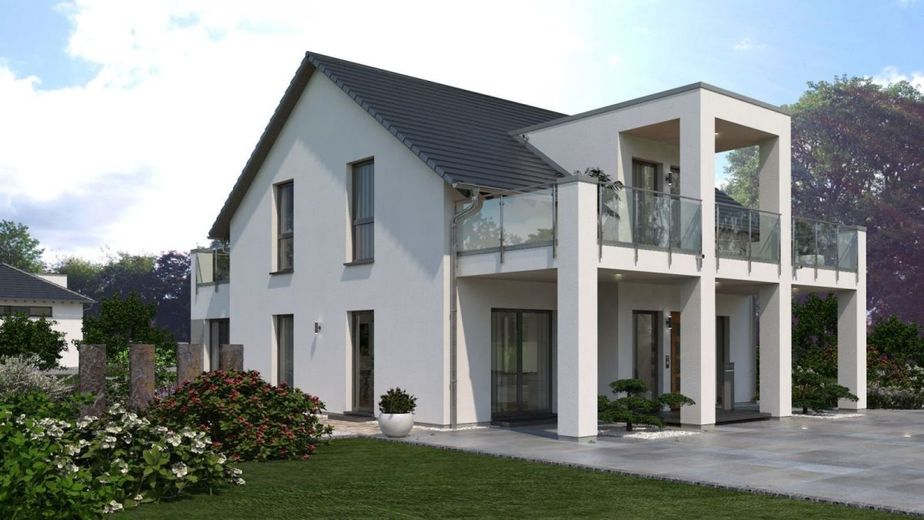 EINFAMILIENHAUS IM HAMPTON-STIL – Ansicht Garten