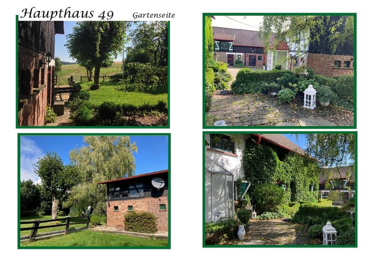 Historischer Bauernhof mit 3 Wohneinheiten & Stall – Leben, Arbeiten, Vermieten nahe Köln & Bonn – Haupthaus Garten