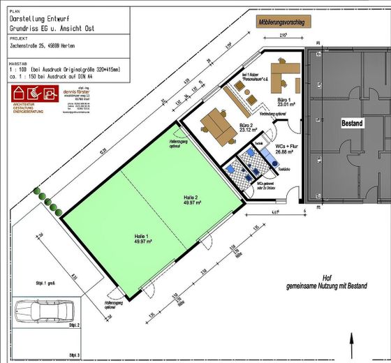 Neubau 2026 | Moderne Gewerbehalle mit Büro | 175 m² | Herten-Disteln – Neubau