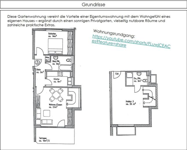 Abitare come in una casa propria – Detaillierter Grundriss