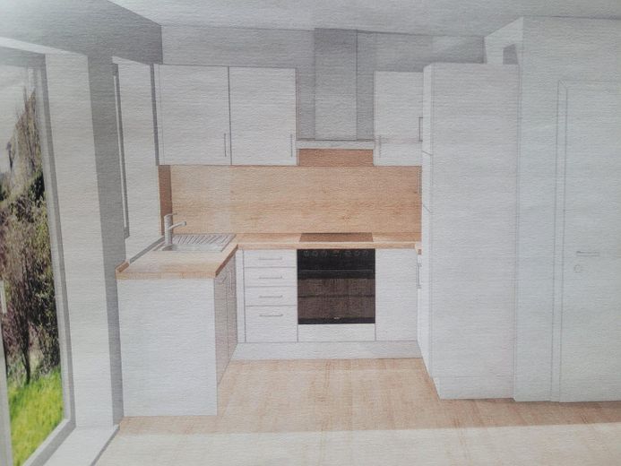 Maisonette Wohnung 71m² + 65m² Souterrain eigene Haustüre Erstbezug 2199€ warm inkl. Küche, Carport – Küche
