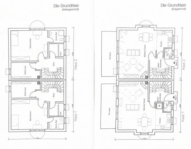 Maison mitoyenne dans une impasse calme à Francfort-Ginnheim – sans commission – Erd- u. Untergeschoss