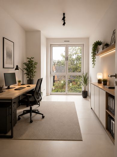Exklusive Neubauwohnungen im Herzen von Erlensee - modern, ruhig, hochwertig – Beispiel Arbeitszimmer